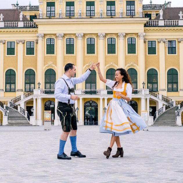 Vienna Engagement Couple Pictures Schönbrunn by Virág Horváth