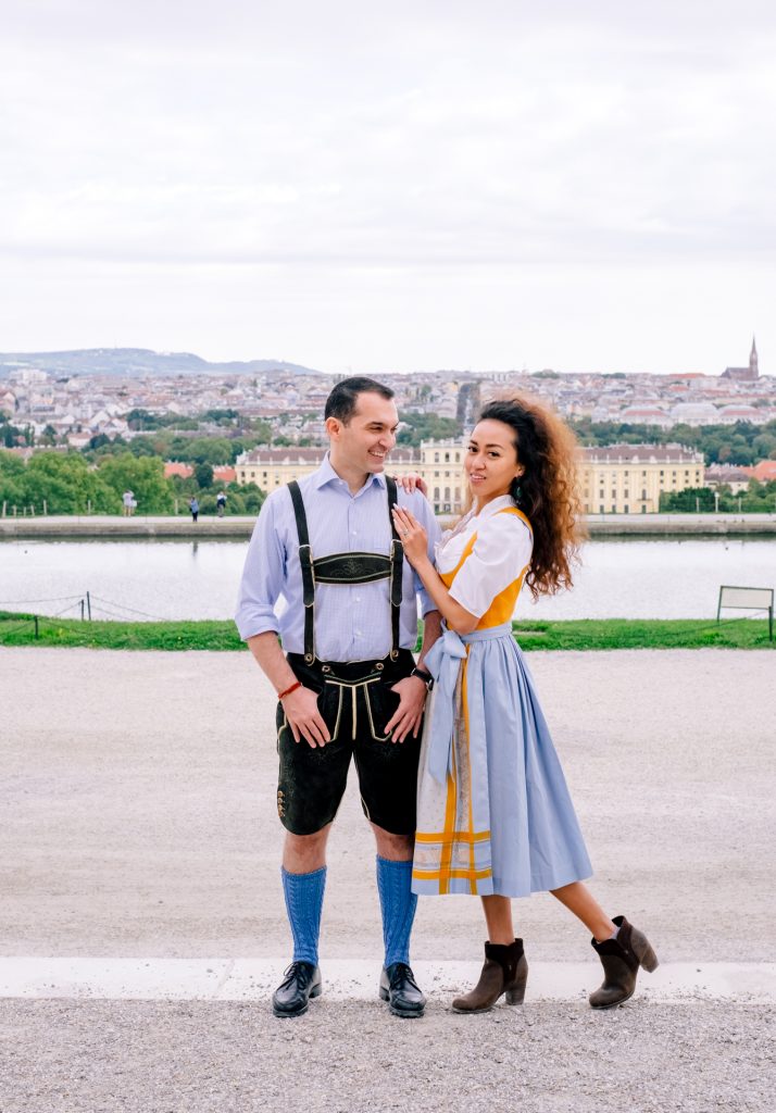 Schönbrunn Palace Couple Photography by Virag Horvath