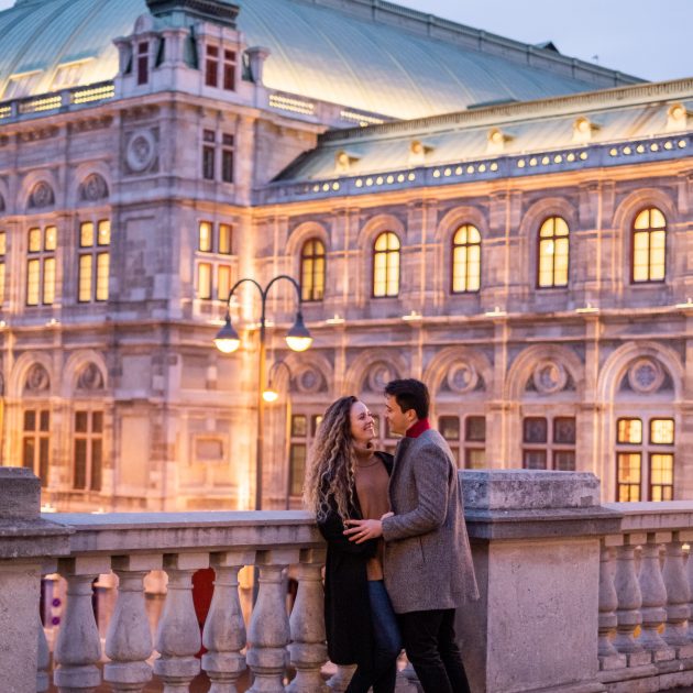 Vienna Evening Opera Vacation Couple Photographer
