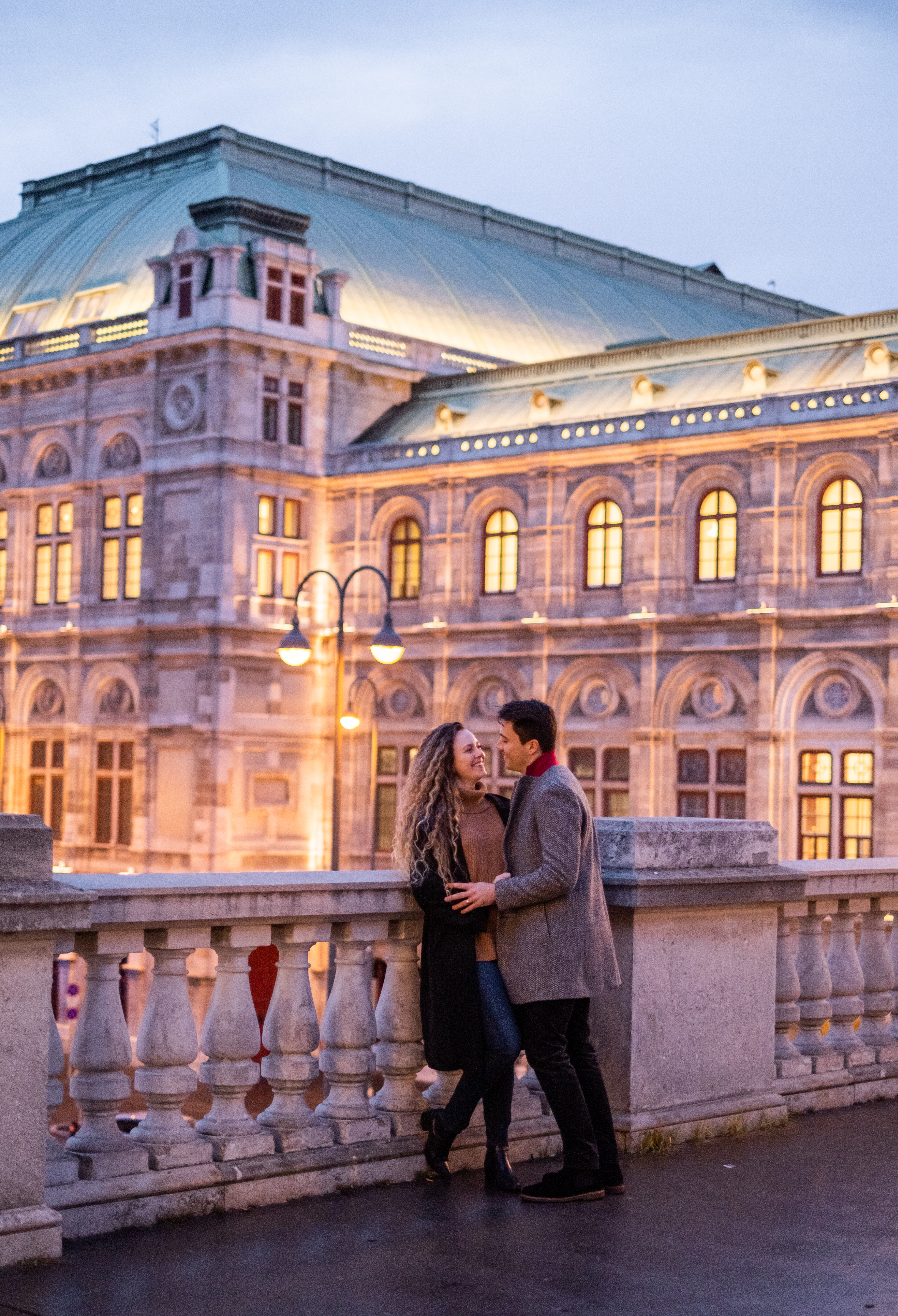 Vienna Evening Opera Vacation Couple Photographer